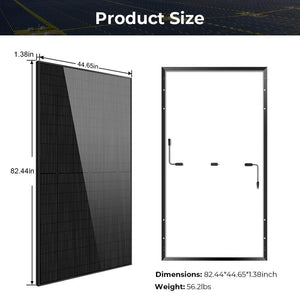 500W MONO BLACK PERC SOLAR PANEL FULL PALLET (32 PANELS) UL 61730
