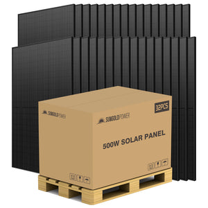 500W MONO BLACK PERC SOLAR PANEL FULL PALLET (32 PANELS) UL 61730