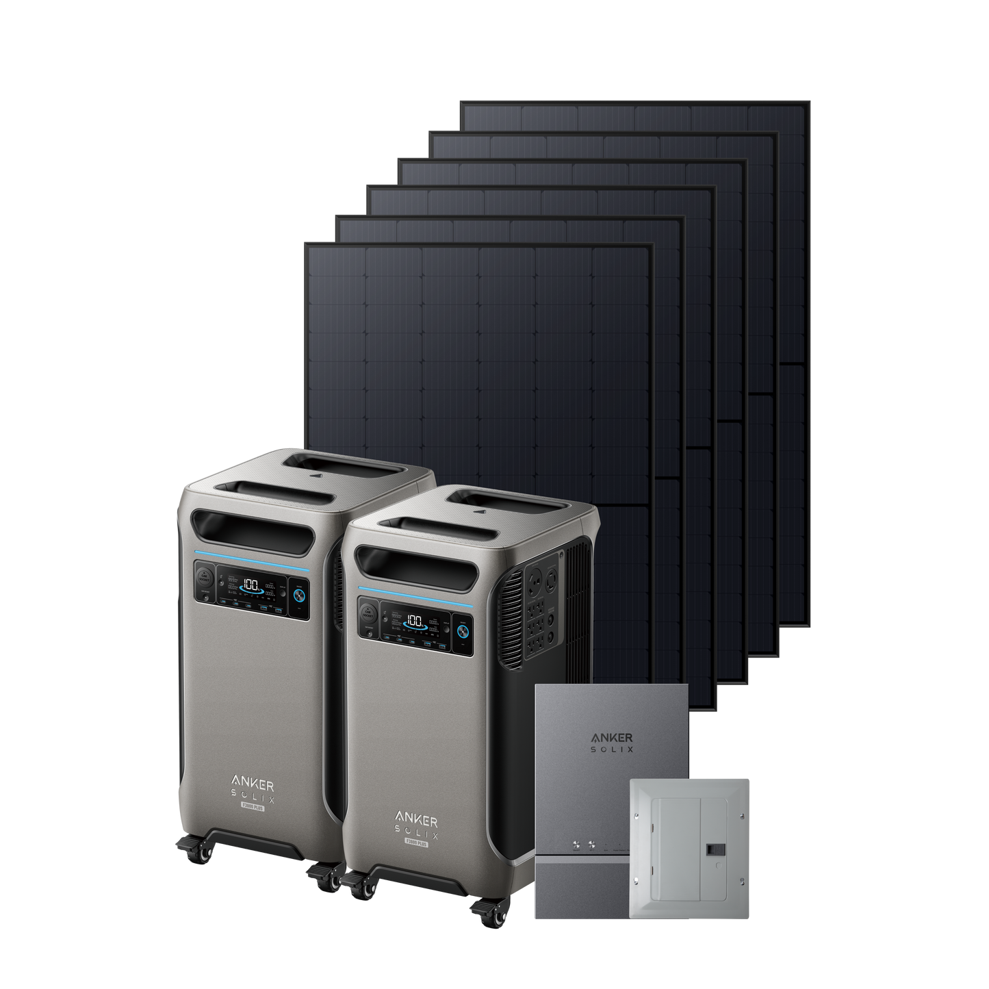 2× Anker SOLIX F3800 Plus + Smart Home Power Kit + 6× 410W Rigid Solar Panel