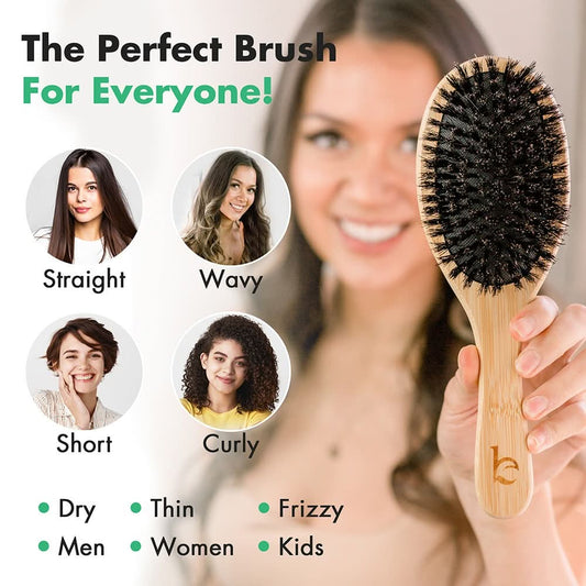 100% Boar Bristle Hair Brush