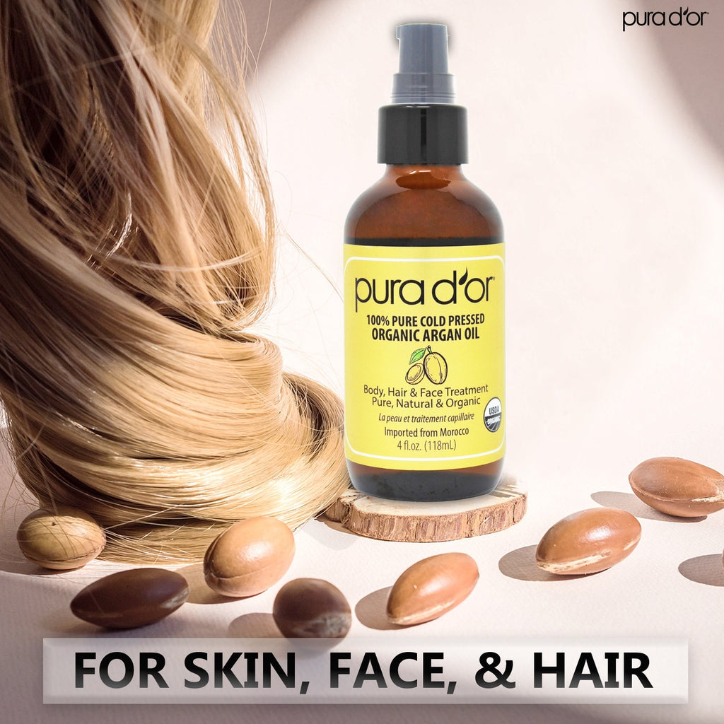 Pure Cold Pressed Organic Argan Oil Gold 4 oz