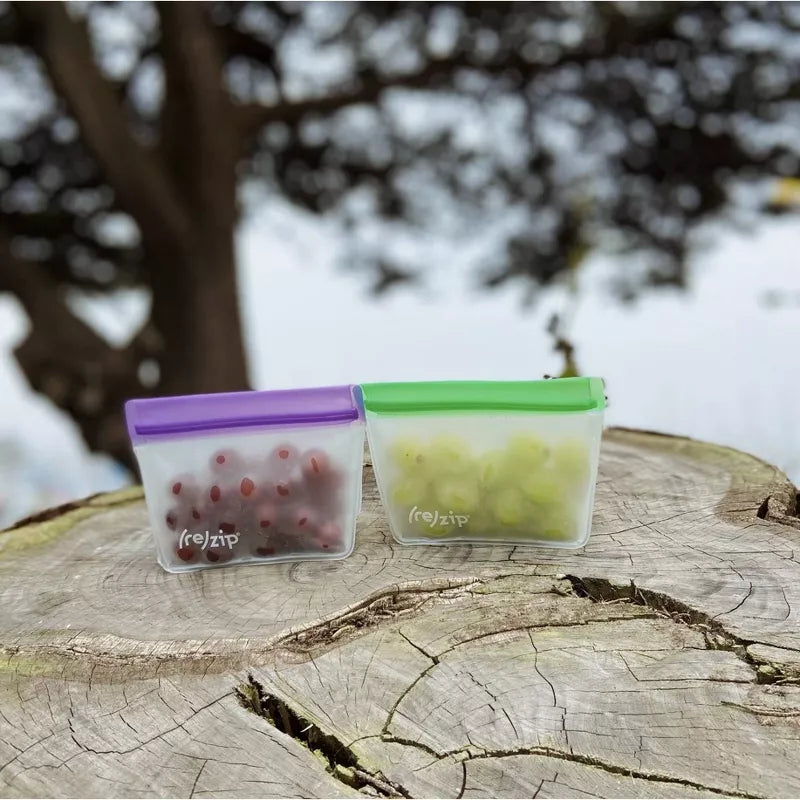 (re)zip Reusable Leak-proof Food Storage Snack Stand-Up Bag - 1-Cup/5pk