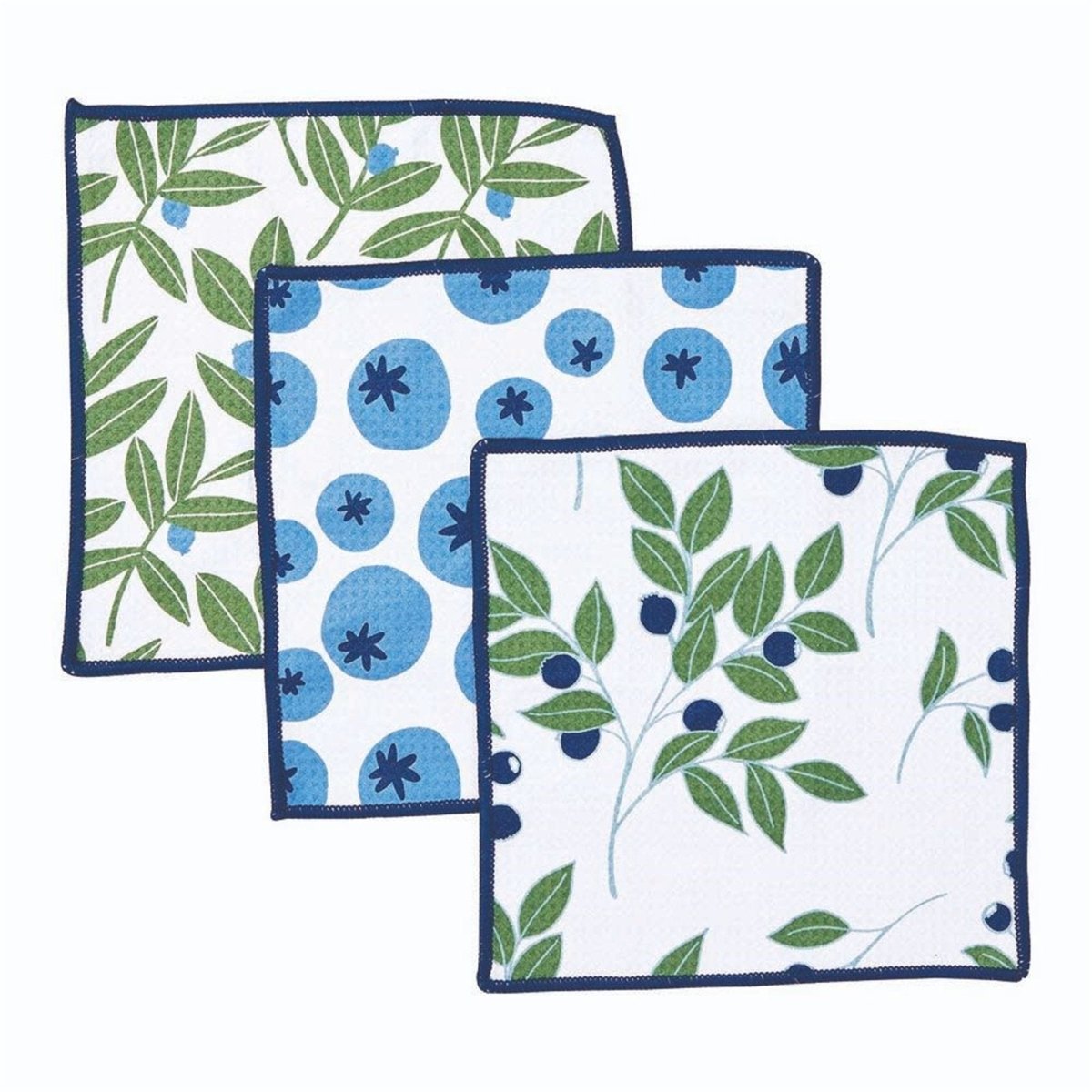 Blueberry Medley blu Dish Cloth Set of 3