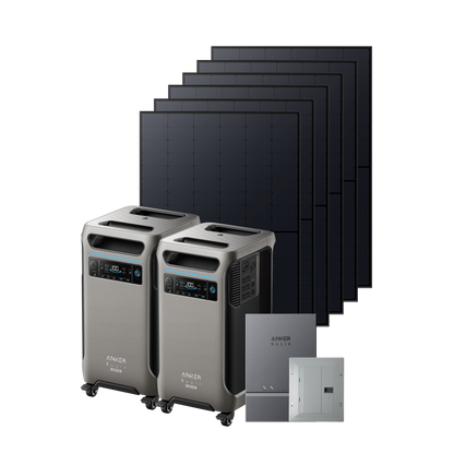 2× Anker SOLIX F3800 Plus + Smart Home Power Kit + 6× 410W Rigid Solar Panel