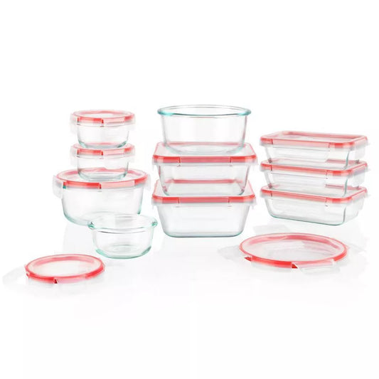 Pyrex 20pc Glass Freshlock Food Storage Set: Glass Containers with Lids, Dishwasher & Microwave Safe, Clear 4.3 out of 5 stars with 206 reviews 206