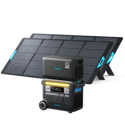 Anker SOLIX F2000 Solar Generator + Expansion Battery + 2× 400W Solar Panel